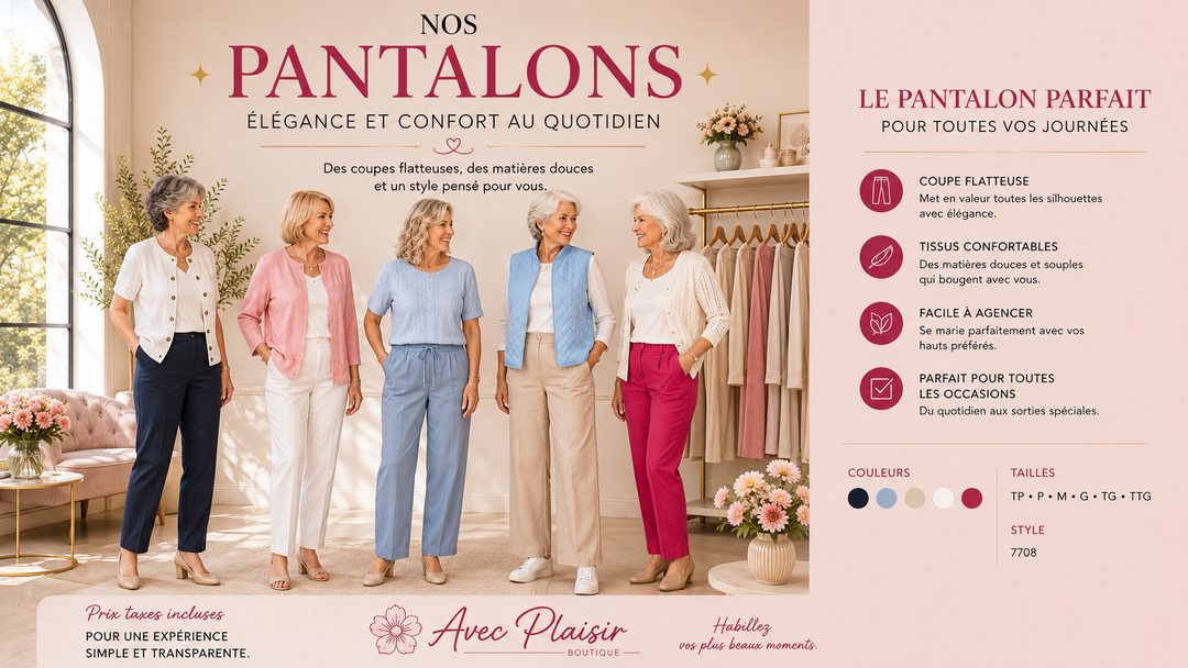 Pantalons confortables, ajustés à votre quotidien