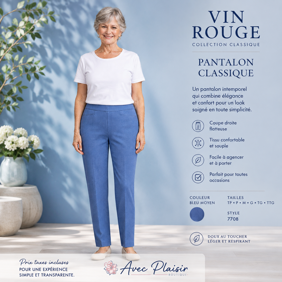 Pantalon VIN ROUGE style 73155N