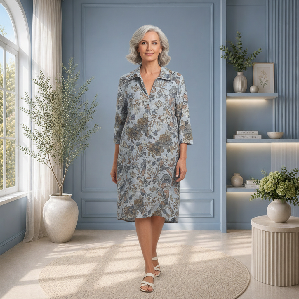 Élégance Florale : Robe Chemise Confort et Chic Cherrish #C6486