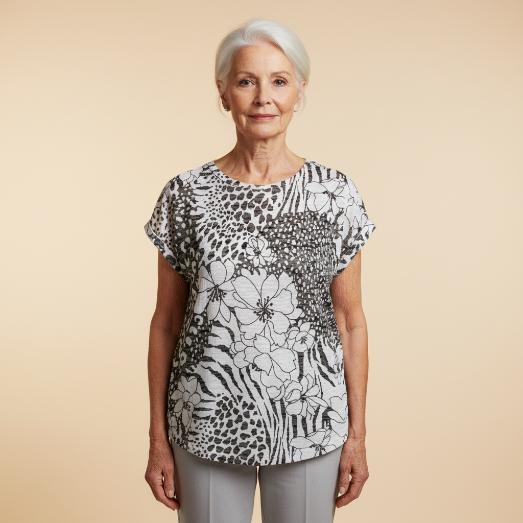 T-shirt à motifs floraux de Moffi