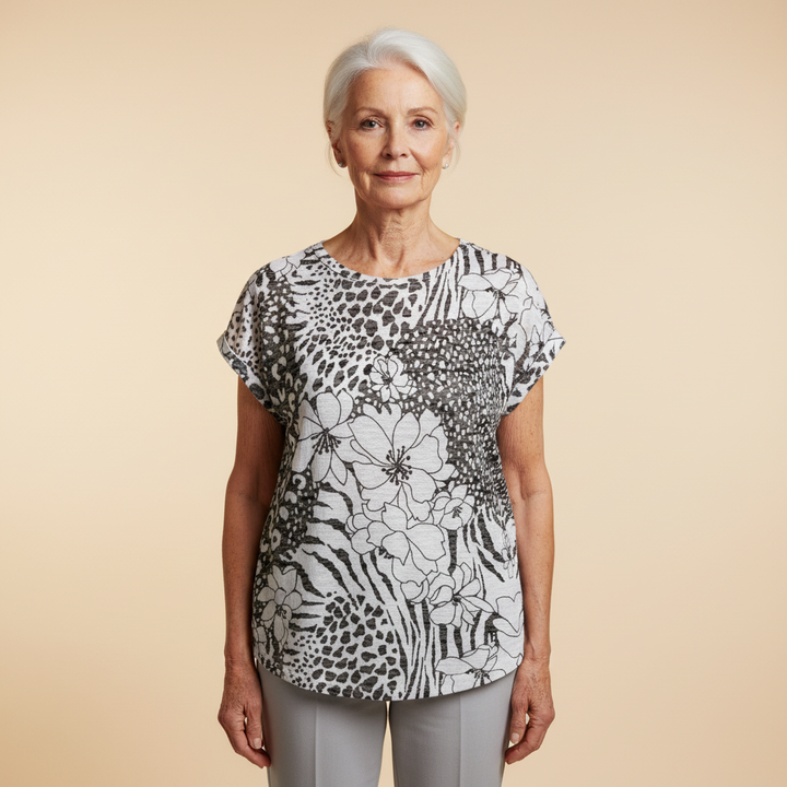 T-shirt à motifs floraux de Moffi