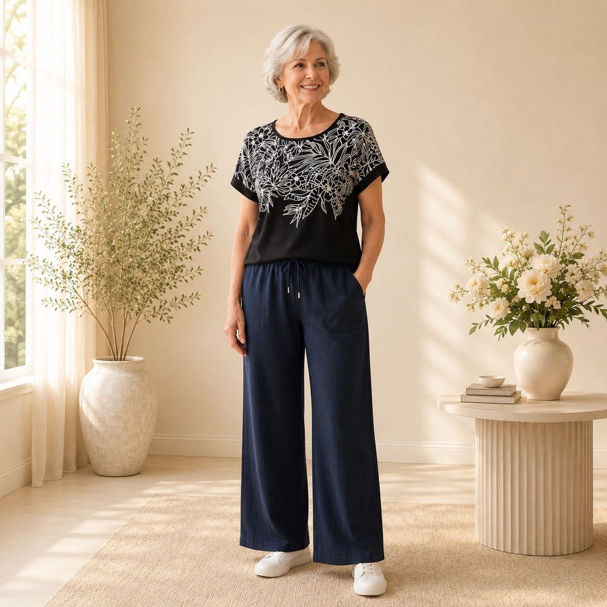 T-shirt à imprimé floral – Moffi style C662