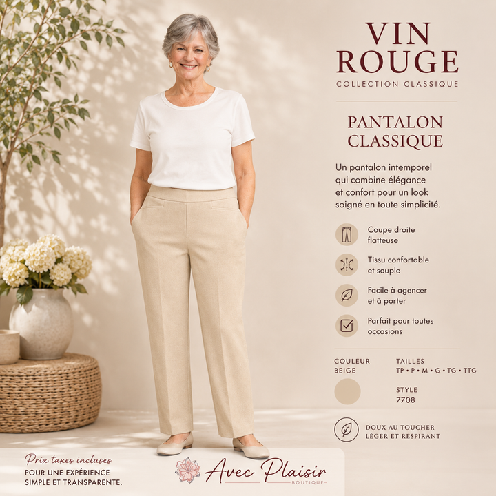 Pantalon VIN ROUGE style 73155N