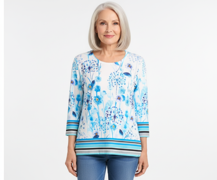 Chandail imprimé manches ¾ – Moffi style YB31