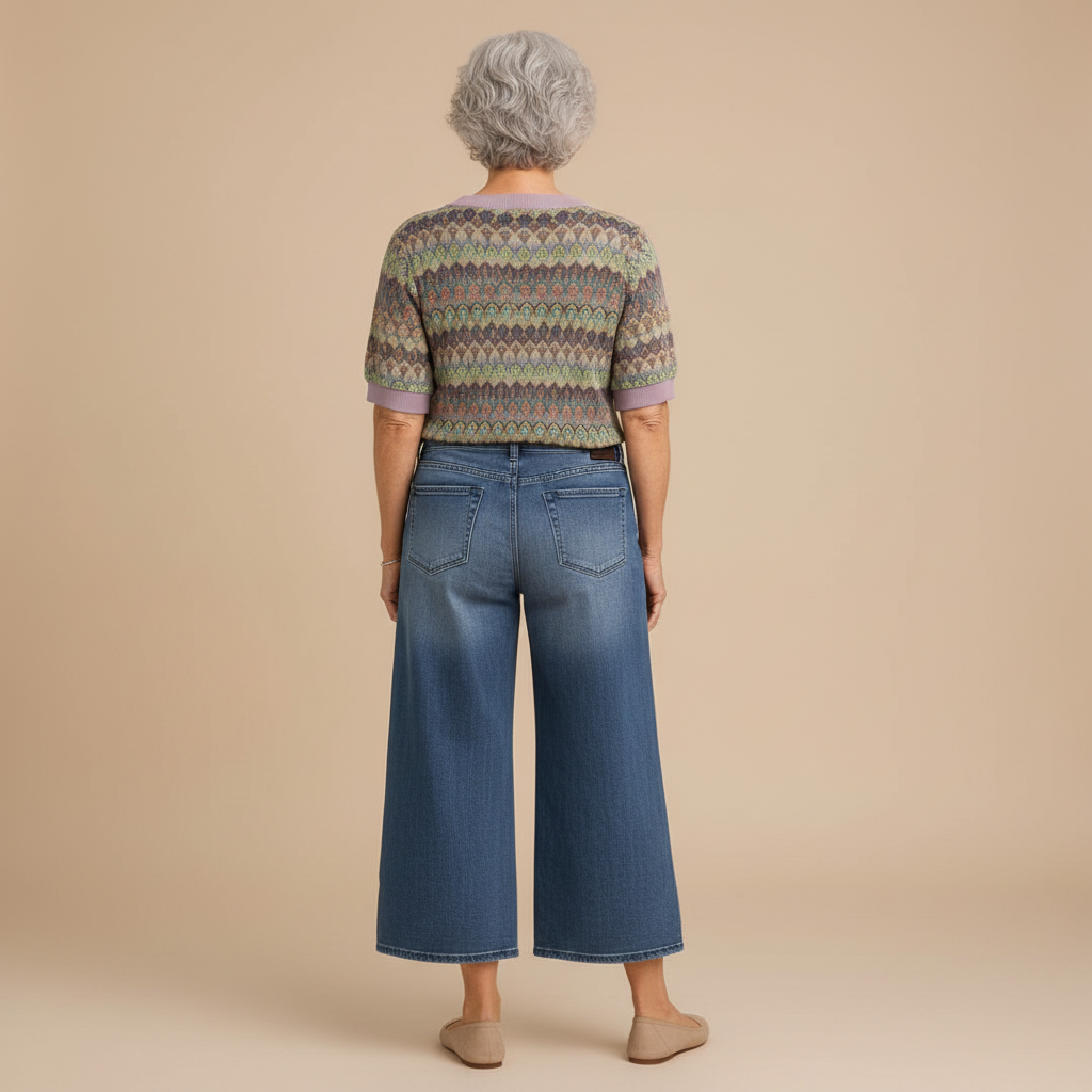 Jeans Gaucho en Denim: Élégance Décontractée au Quotidien Style PR-23-MS
