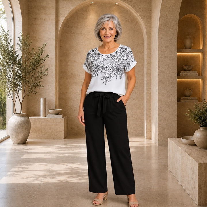 T-shirt à imprimé floral – Moffi style C662