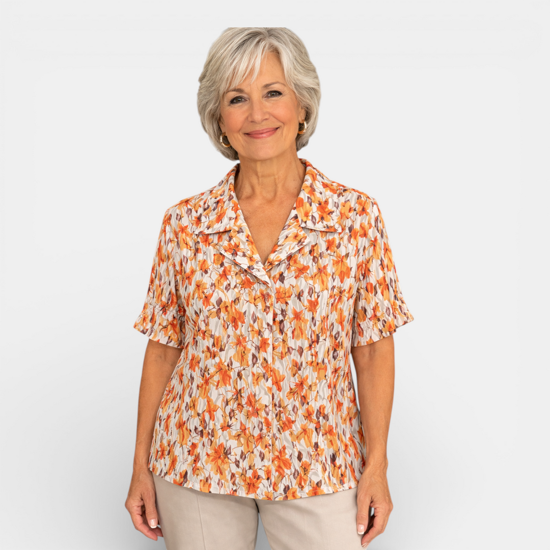 Blouse CRYSTAL style S16-4982-col-orange