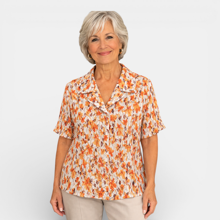 Blouse CRYSTAL style S16-4982-col-orange