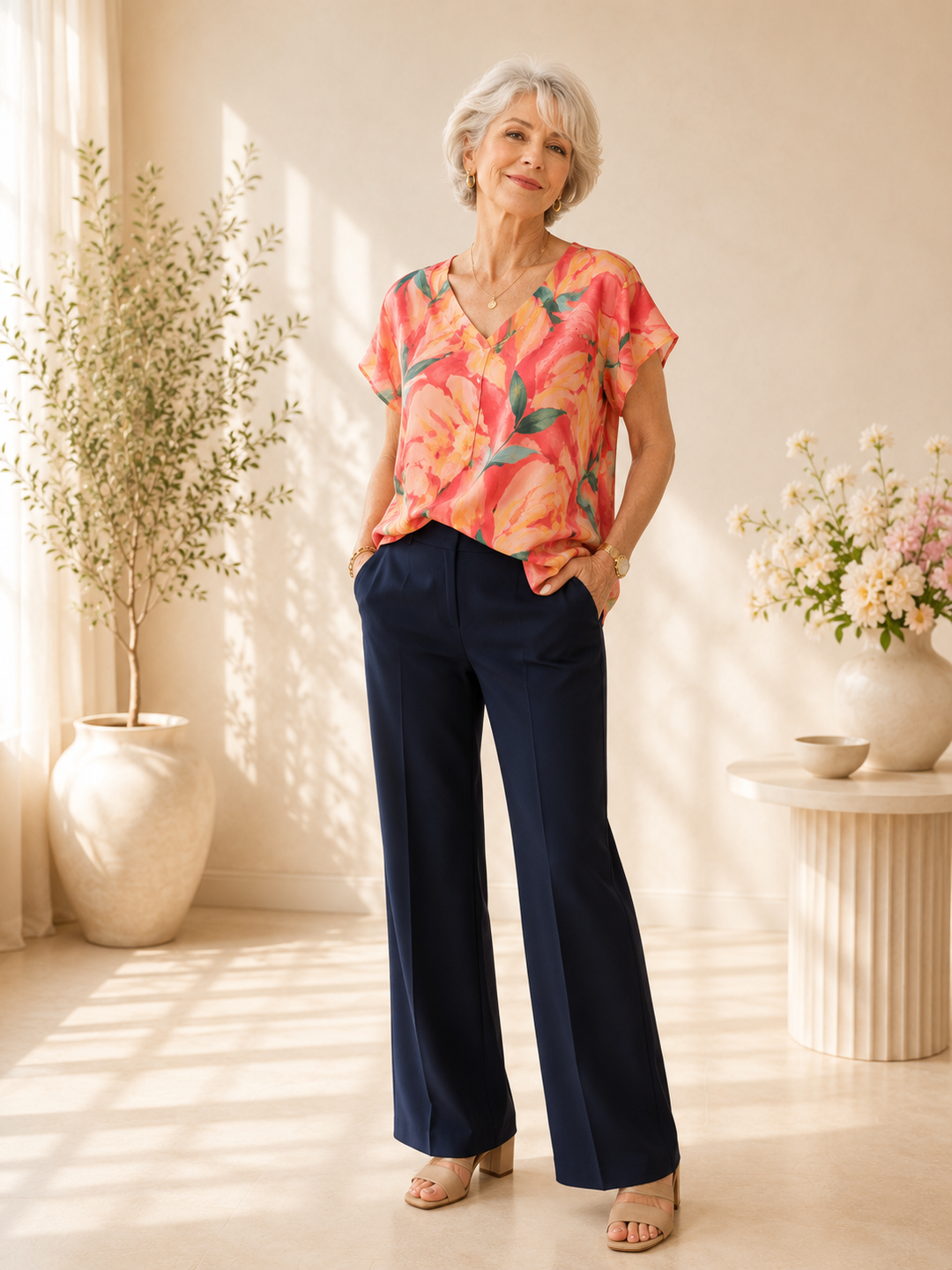 Pantalon fluide (pallazo) Bali 8794