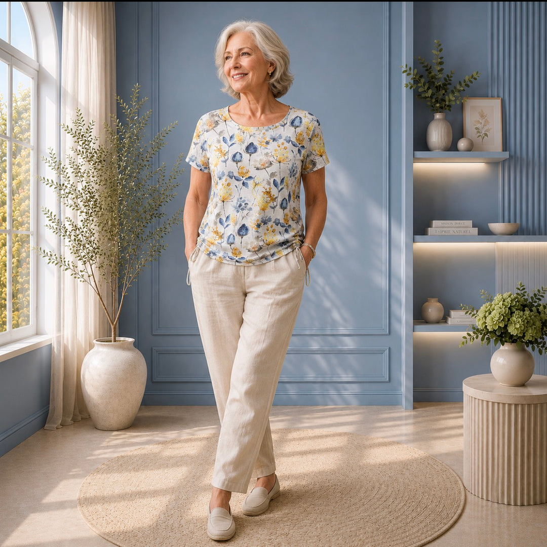 Haut floral VARIATION style V4330