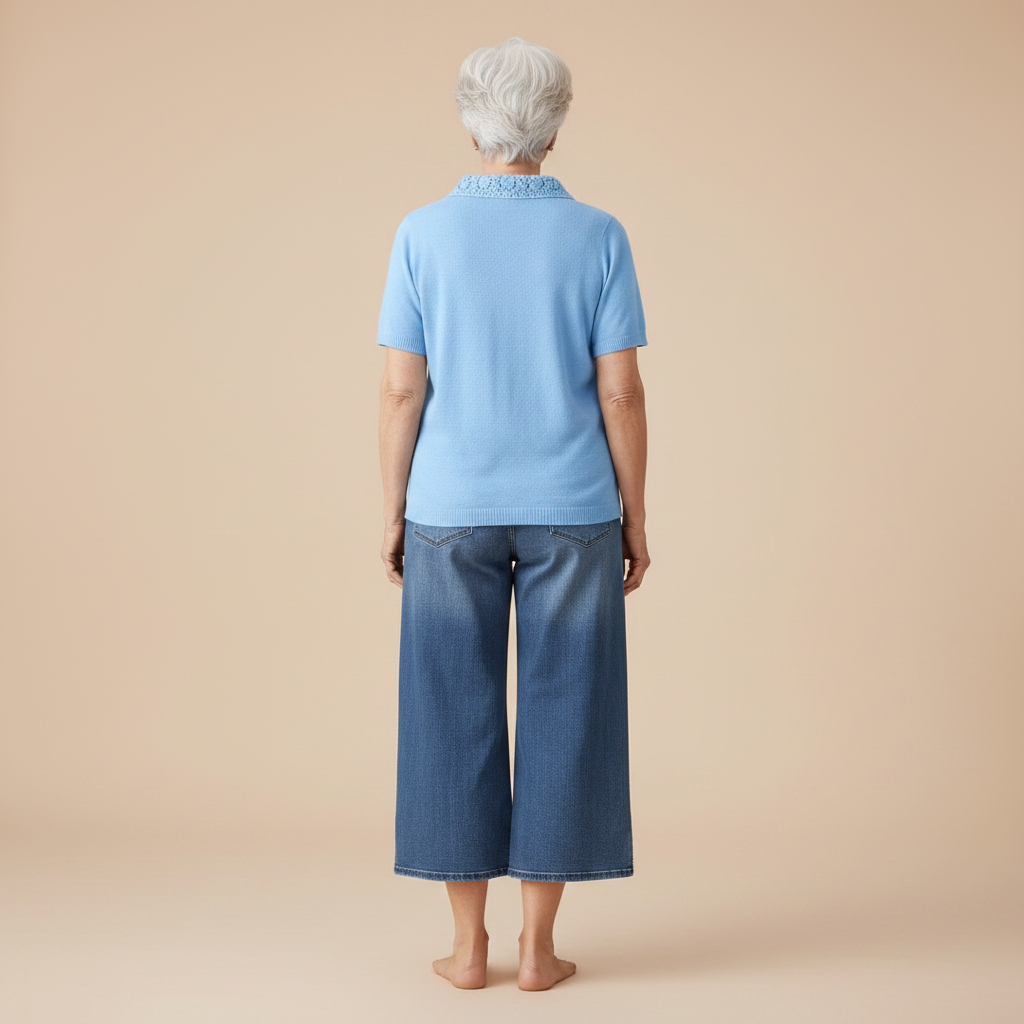 Jeans Gaucho en Denim: Élégance Décontractée au Quotidien Style PR-23-MS